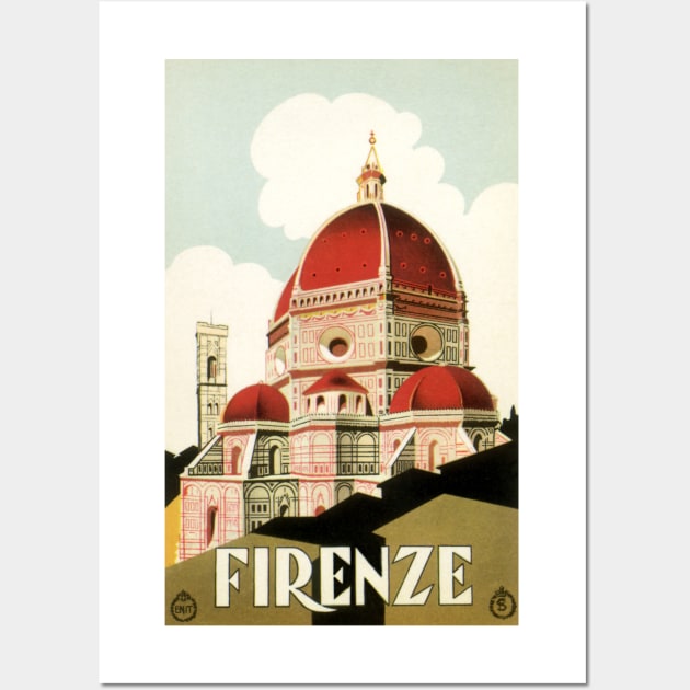 Vintage Travel Poster, the Duomo in Florence, Italy Wall Art by MasterpieceCafe